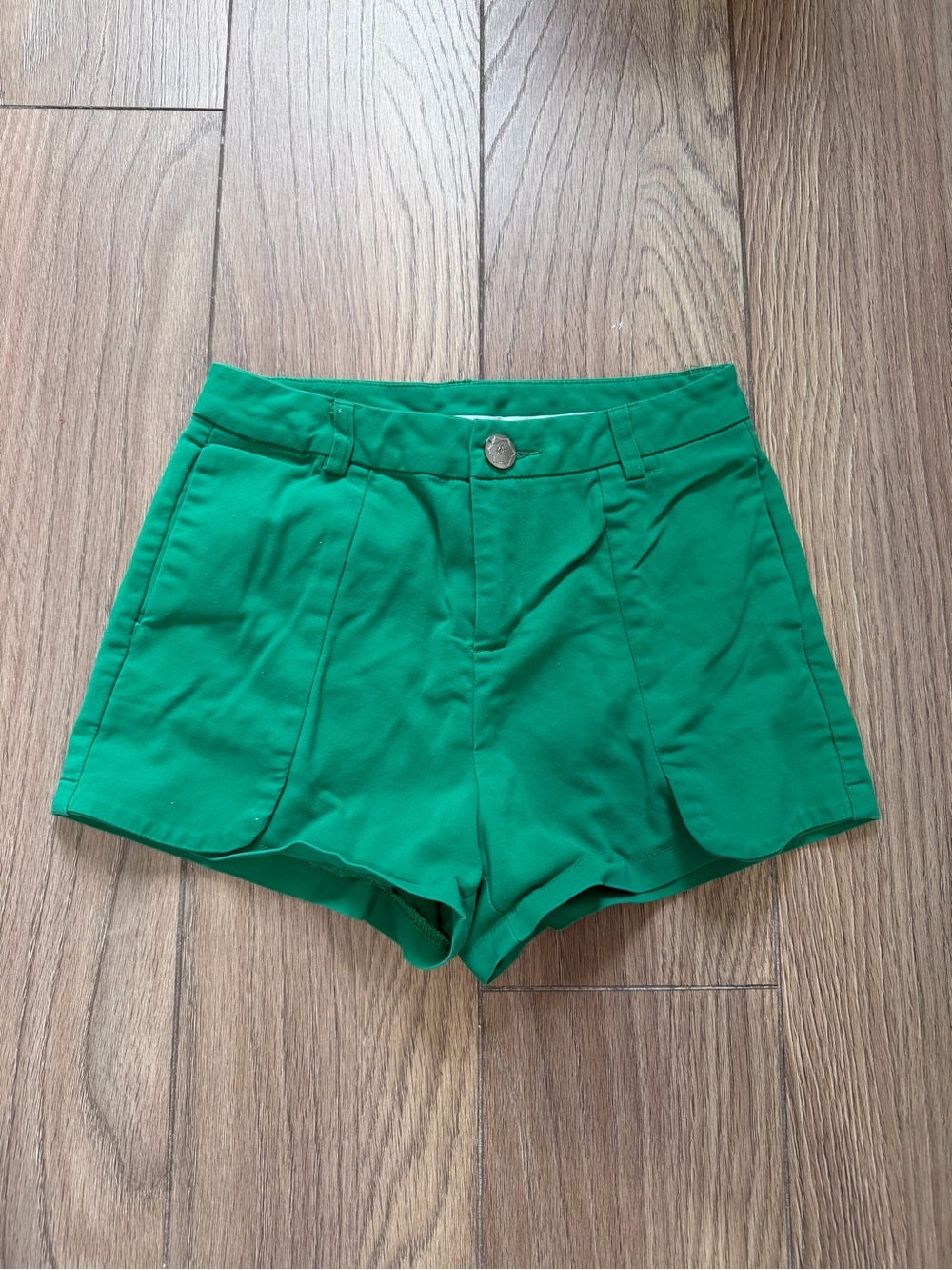 High-Rise Emerald Green Women's Shorts